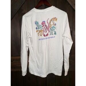 Adidas Originals Men's M Medium 5 AS Long Sleeve T-Shirt White Graphic Tee
